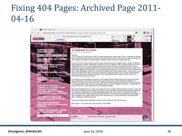 Intro To Web Archiving Ppt Intro To Web Archiving Ppt
