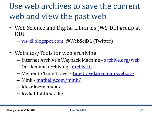 Intro To Web Archiving Ppt Intro To Web Archiving Ppt