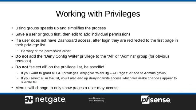 User Management And Privileges On Pfsense 2 4 Pfsense Hangout Janua