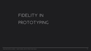 ARAB INNOVATION ACADEMY - PAPER & DIGITAL PROTOTYPING | ZAID HAQUE
FIDELITY IN
PROTOTYPING
15
 