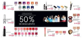 36 37
 ﻿Esmalte de Uñas Larga
Duración
8 ml
  $ 25.000
Puntos: 9
33285
Hypnotic
Lilac
33286
Festive
Merlot
33287
Spring
Grape
33288
Watermelon
Punch
33289
Orange
Sorbet
33290
Rosy Nude
33291
Grey Moss
33292
Mystic
Forest
33293
Royal Blue
33294
Midnight
Ocean
33313BrilliantBlack
32978
Soft
Cinnamon
32980
Pearly
Peach
32981
Pearly
Coral
32982
Shimmering
Coral
32983
Bright
Orange
32984
Bright
Red
32985
Soft
Red
32986
Soft
Raspberry
32987
Shimmering
Red
32988
Soft
Coral
32989
Bright
Pink
32991
Pearly
Rose
32992
Pearly
Fuchsia
32995
Soft
Burgundy
32994
Pearly
Berry
 ﻿Labial Colourbox
4 g
  $ 19.000
Puntos: 7
 ﻿Delineador de Ojos
Líquido The ONE
3.5 ml
  $ 31.000
Puntos: 11
32992PearlyFuchsia33288WatermelonPunch
 ﻿Delineador Caligráfico
0.8 ml
  $ 52.000
Puntos: 19
30772Black
33313
Brilliant
Black
33314
Frosted
Blue
33315
Hypnotic
Yellow
33316
Twinkly
Green
33167
Natural
Radiance
33166
Natural
Bronze
 ﻿Giordani Gold Perlas
Bronceadoras Compactas
Edición Aniversario
8 g
  $ 88.000
Puntos: 32
 ﻿Esmalte de Uñas para
Secado Rápido
8 ml
33520 $ 22.000
Puntos: 8
32089
Natural
32088
Light
 ﻿ Polvo Giordani Gold
Supremo
9 g
  $ 90.000
Puntos: 33
32414
Pink
33497
Nude
33498
Rose
FPS 12
 ﻿Bálsamo Rejuvenecedor de
Labios FPS 12 Giordani
Gold
10 ml
  $ 50.000
Puntos: 18
 ﻿$ 10.999Puntos: 4
DE DESCUENTO
50%
COMPRA UNA FRAGANCIA
DE LAS PÁGINAS 02 A LA 35 Y
LLEVA CUALQUIERA DE ESTOS PRODUCTOS CON
$ 8.999Puntos: 3
$ 11.999Puntos: 4
$ 14.999Puntos: 5 $ 25.999Puntos: 9
$ 43.999Puntos: 16
$ 44.999Puntos: 16
$ 24.999Puntos: 9
 