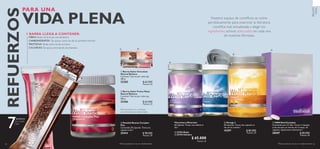 94 95
  HN NutriComplex
Contenido para 21 días. Tomar 2 cápsulas
al día durante un mínimo de 3 meses. 42
cápsulas. Suplemento alimenticio.*
28507 $ 80.000
Puntos: 29
BELLEZA
TOTAL
REFUERZOSVIDA PLENA
PARA UNA
*Este producto no es un medicamento.*Este producto no es un medicamento.
Este producto no sustituye
una alimentación balanceada.
Nuestro equipo de científicos se reúne
periódicamente para examinar la literatura
científica más actualizada y elegir los
ingredientes activos adecuados en cada una
de nuestras fórmulas.1 BARRA LLEGA A CONTENER:
FIBRA:Tanta como la de una zanahoria
CARBOHIDRATOS: Tan pocos como los de un pimiento morrón
PROTEÍNA:Tantas como las de un huevo
CALORÍAS:Tan pocas como las de una manzana
  Barras Sabor Frutos Rojos
Natural Balance
Contiene 7 barras por cada caja.
280 g
25386 $ 65.000
Puntos: 23
  Barras Sabor Chocolate
Natural Balance
Contiene 7 barras por cada caja.
280 g
25385 $ 65.000
Puntos: 23
  Swedish Beauty Complex
Plus
Contenido 30 cápsulas. Toma una
cápsula al día.*
25414 $ 98.000
Puntos: 35
7
BARRAS
EN CADA
CAJA
Vitaminas y Minerales
60 tabletas. Tomar una tableta al
día.*
  22794 Mujer
  22795 Hombre
 $ 65.000
 Puntos: 23
  Omega 3
60 cápsulas. Tomar dos cápsulas al
día con la comida.*
15397 $ 80.000
Puntos: 29
 

 


 