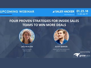 Sales Ops for B2B businesses:
How we generate $35,000 qualified opportunities
per day per sales rep
 