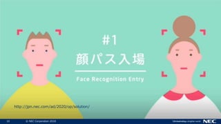 10 ? NEC Corporation 2018
http://jpn.nec.com/ad/2020/op/solution/
 