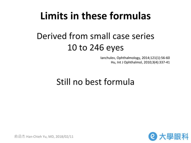 IOL power calculation in post-myopic LASIK eyes | PPTX | Eye and Vision ...