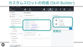 カスタムスロットの作成 (Skill Builder)
変数化
 