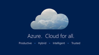 Productive + Hybrid + Intelligent + Trusted
 