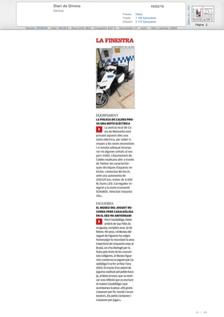 16/02/18Diari de Girona
Gerona
Prensa: Diaria
Tirada: 7.199 Ejemplares
Difusión: 5.174 Ejemplares
Página: 2
Sección: OPINIÓN Valor: 180,00 € Área (cm2): 89,8 Ocupación: 9,57 % Documento: 1/1 Autor: Núm. Lectores: 22000
Cód:116174600
10 / 49
 