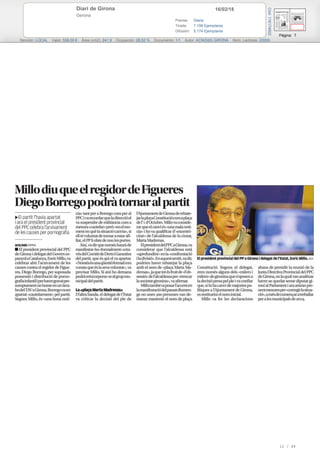 16/02/18Diari de Girona
Gerona
Prensa: Diaria
Tirada: 7.199 Ejemplares
Difusión: 5.174 Ejemplares
Página: 7
Sección: LOCAL Valor: 538,00 € Área (cm2): 241,9 Ocupación: 28,52 % Documento: 1/1 Autor: ACN/DdG GIRONA Núm. Lectores: 22000
Cód:116174602
12 / 49
 