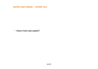 20/272
some use cases – smart xxx
 many more use cases!!
 