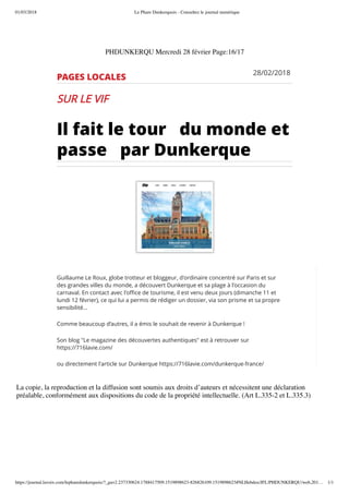 01/03/2018 Le Phare Dunkerquois - Consultez le journal numérique
https://journal.lavoix.com/lepharedunkerquois/?_ga=2.2373...
