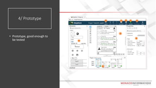 4/ Prototype
• Prototype, good enough to
be tested
 