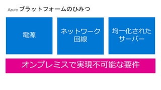 オンプレミスで実現不可能な要件
 