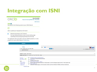 Integração com ISNI
 
