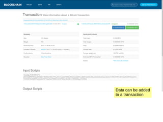 Screenshot
Data can be added
to a transaction
 