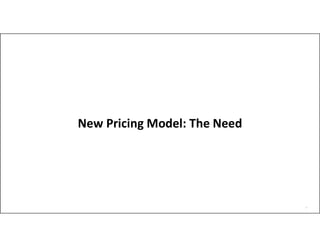 19
New Pricing Model: The Need
 