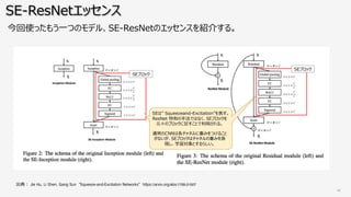 ot q
- S
d R x t
x t e c S
sz eE c
d R x t sz E
C R c S
x t
x t
i u R ot q N S
Jie Hu, Li Shen, Gang Sun “Squeeze-and-Excitation Networks” https://arxiv.org/abs/1709.01507
 