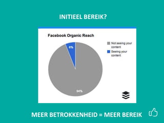 INITIEEL BEREIK?
MEER BETROKKENHEID = MEER BEREIK
 