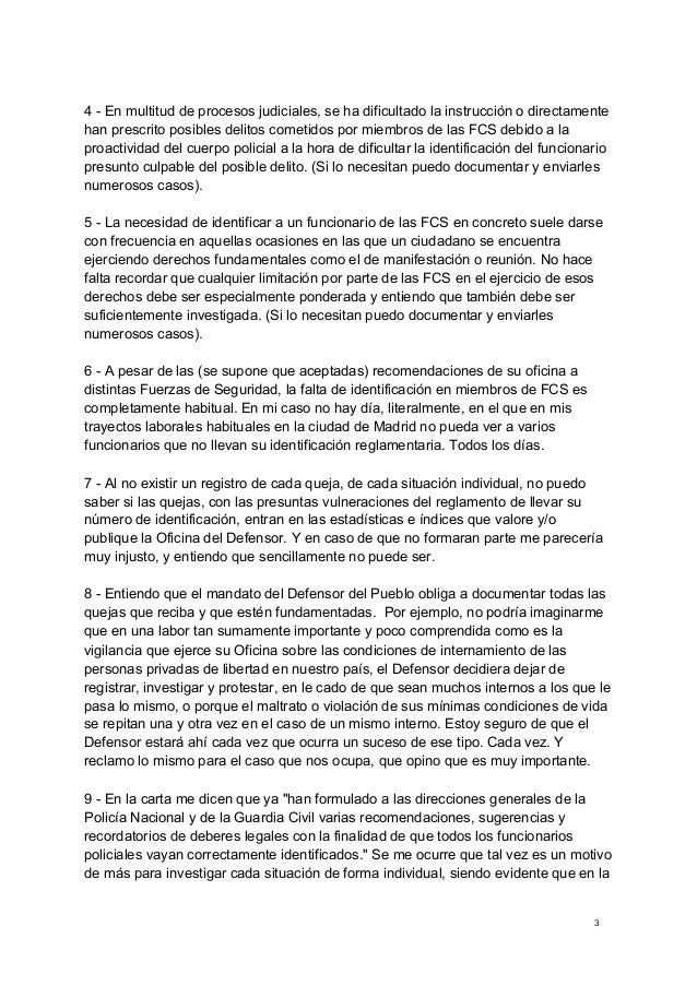 Carta Al Defensor Del Pueblo 2018 03 25