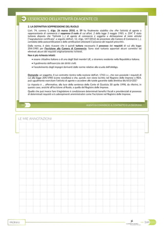 Lettera di dimissioni da agente di commercio