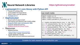 2018/03/28 Sony's deep learning software