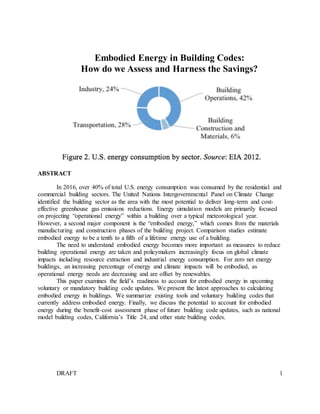 2018 03 Embodied Energy in Buildings | DOCX - Decreasing Embodied Energy In Green Buildings