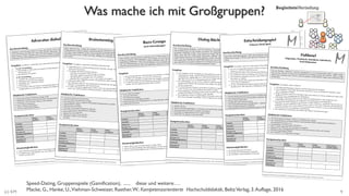 (c) KM
Was mache ich mit Großgruppen?
9
Kompetenzorientierte Hochschuldidaktik. Die Methodensammlung. © Beltz Verlag · Wei...