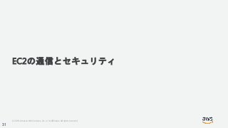 © 2018, Amazon Web Services, Inc. or its Affiliates. All rights reserved.
EC2の通信とセキュリティ
31
 