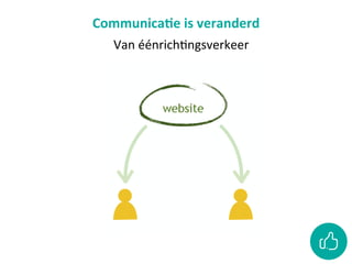 Van	éénrichCngsverkeer
Communica)e	is	veranderd
 