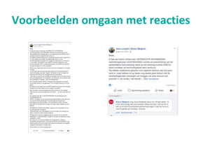 Voorbeelden omgaan met reacties
 
