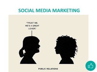 SOCIAL MEDIA MARKETING
• 1,55 miljard gebruikers
• 5,9 miljoen gebruikers in België
• 4,5 miljoen Belgen elke dag
• 3,5 miljoen Belgen elke dag
• 45+ snelst groeiende doelgroep
 