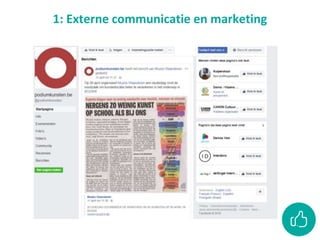 1: Externe communicatie en marketing
 