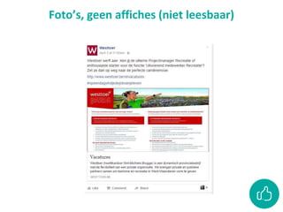 • 1,55 miljard gebruikers
• 5,9 miljoen gebruikers in België
• 4,5 miljoen Belgen elke dag
• 3,5 miljoen Belgen elke dag
• 45+ snelst groeiende doelgroep
Foto’s, geen affiches (niet leesbaar)
 