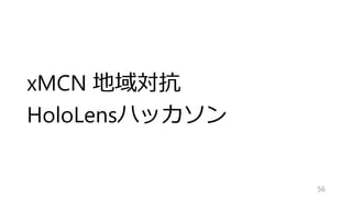 xMCN 地域対抗
HoloLensハッカソン
56
 