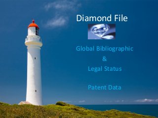 Diamond File
Global Bibliographic
&
Legal Status
Patent Data
 