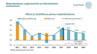 Majanduskasvu aeglustumine on tõenäoliseim
stsenaarium
 