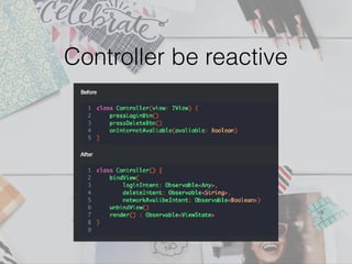 Controller be reactive
 