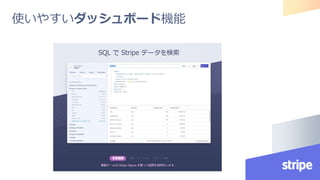 使いやすいダッシュボード機能
 