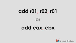 add r01, r02, r01
or
add eax, ebx
 