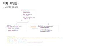 객체 모델링
• 노드 엔티티로 변환
<-[PRODUCT]-
 