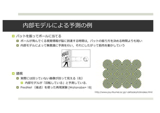 





 PredNet [Watanabe+ 18]
http://www.psy.ritsumei.ac.jp/~akitaoka/rotsnakes.html
 