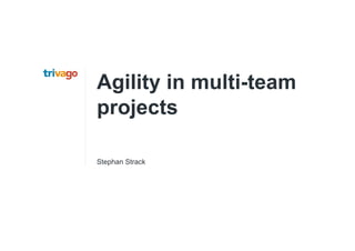 Agility in multi-team
projects
Stephan Strack
 
