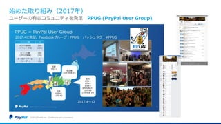 始めた取り組み（2017年）
©2016 PayPal Inc. Confidential and proprietary.
ユーザーの有志コミュニティを発足 PPUG (PayPal User Group)
 