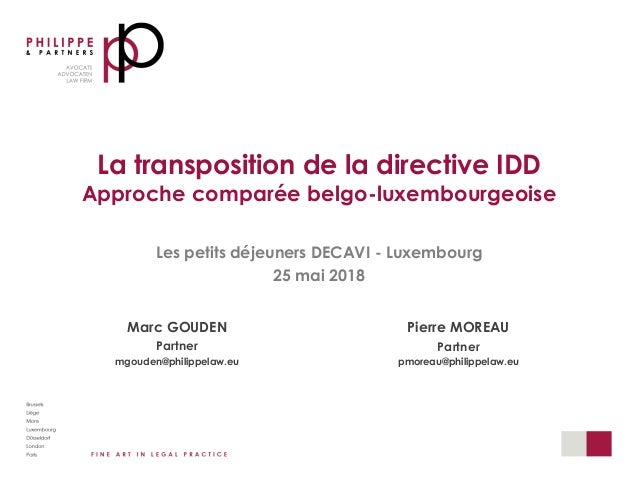 Dissertation la transposition des directives communautaires