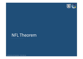 Confidential and Proprietary – SNU ADS Lab. 
NFL Theorem
 