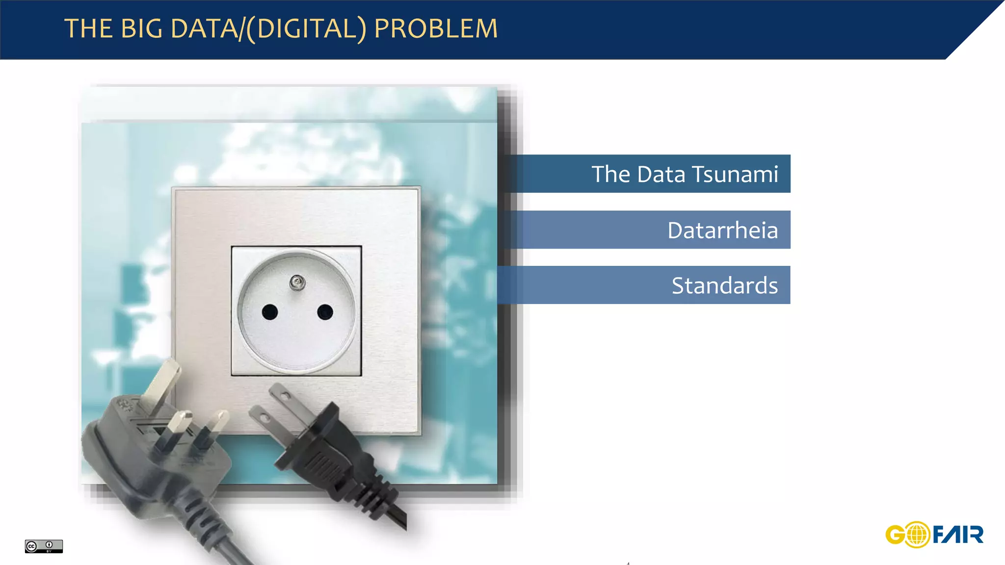 THE BIG DATA/(DIGITAL) PROBLEM
The Data Tsunami
Datarrheia
Standards
 