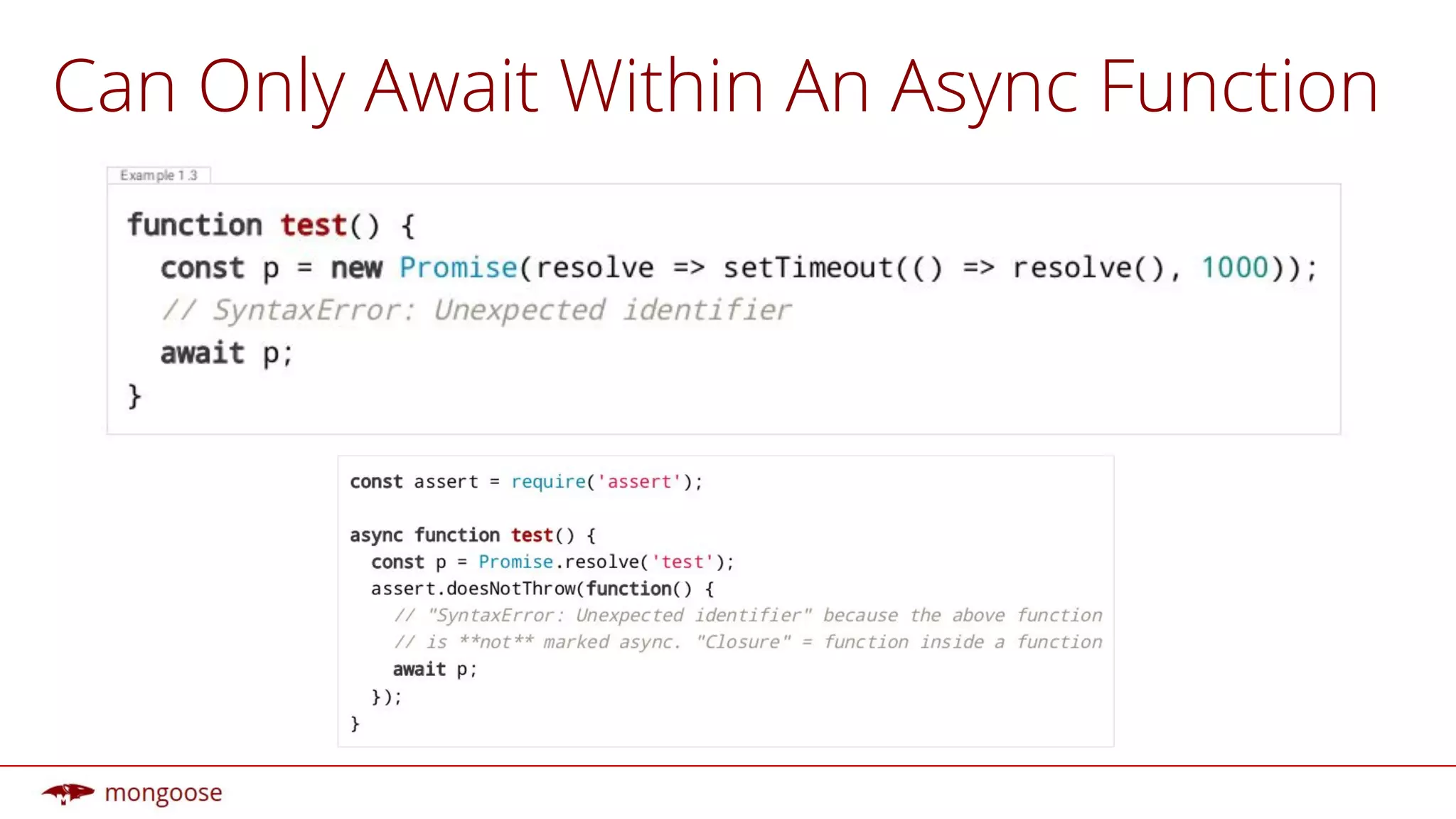 Can Only Await Within An Async Function
 
