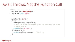 Await Throws, Not the Function Call
 