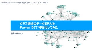 2018/06/02 Power BI 勉強会@東京#8 ハッシュタグ : #PBIJB
グラフ構造のデータモデルを
Power BIで可視化してみた
@kuwazzy
2018/06/02 Power BI 勉強会@東京#8 ハッシュタグ : #PBIJB
 