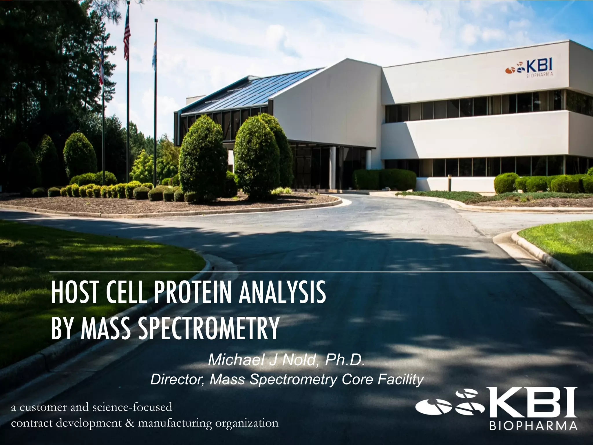 Host Cell Protein Analysis by Mass Spectrometry | KBI Biopharma | PDF